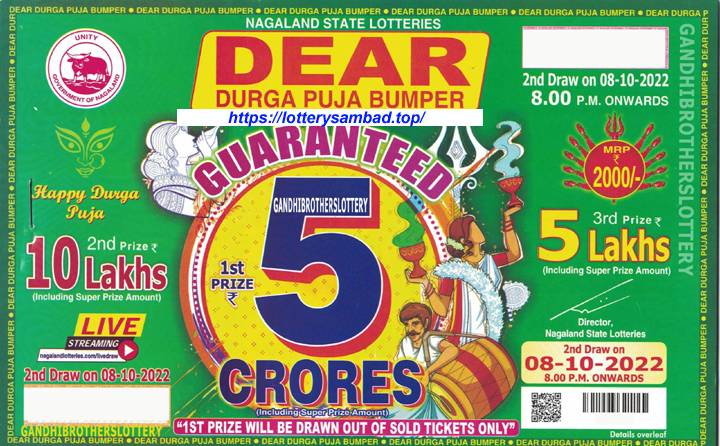 Nagaland Dear Durga Puja Bumper Lottery Results 8.10.22