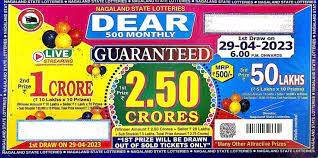 Nagaland Dear 500 Monthly Lottery 29.4.2023 Result